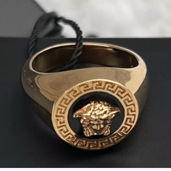 Versace Other - LAST ONE! Versace La Medusa Enamel Signet Ring